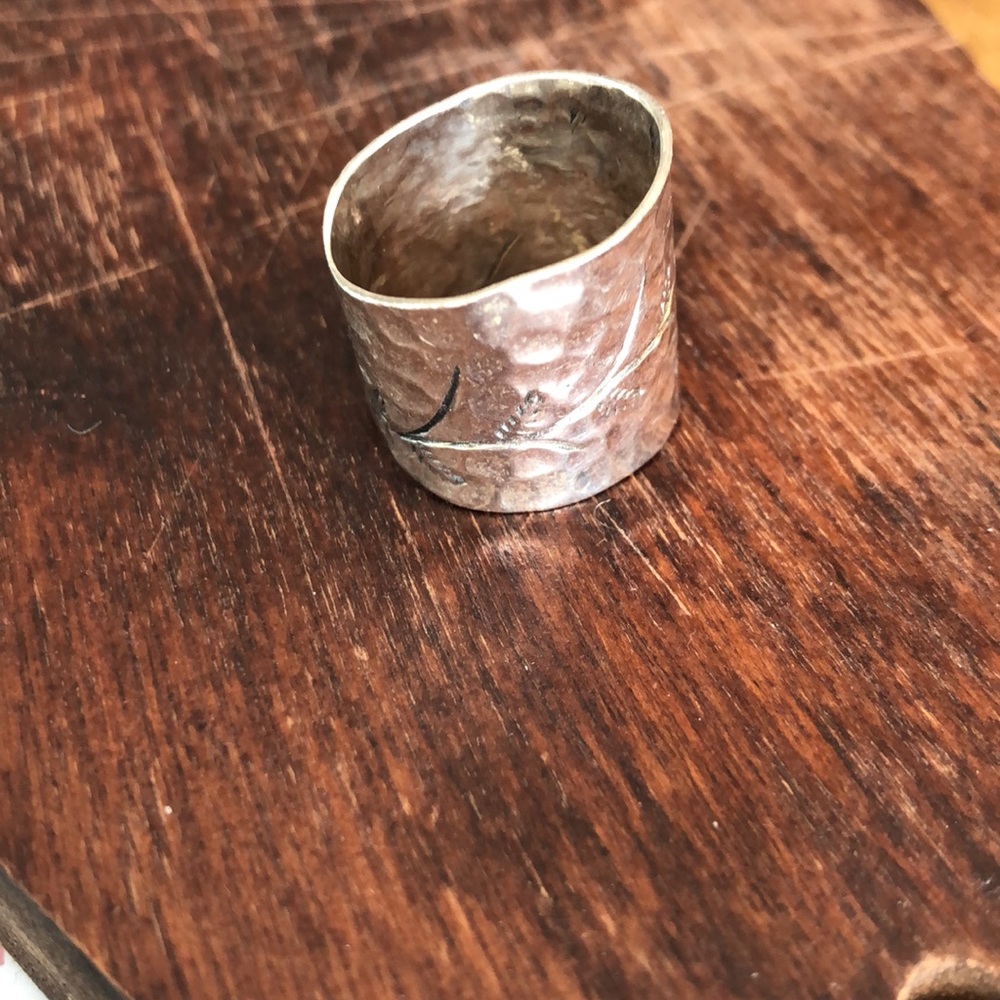 Leaf Sterling Silver Ring - image 3